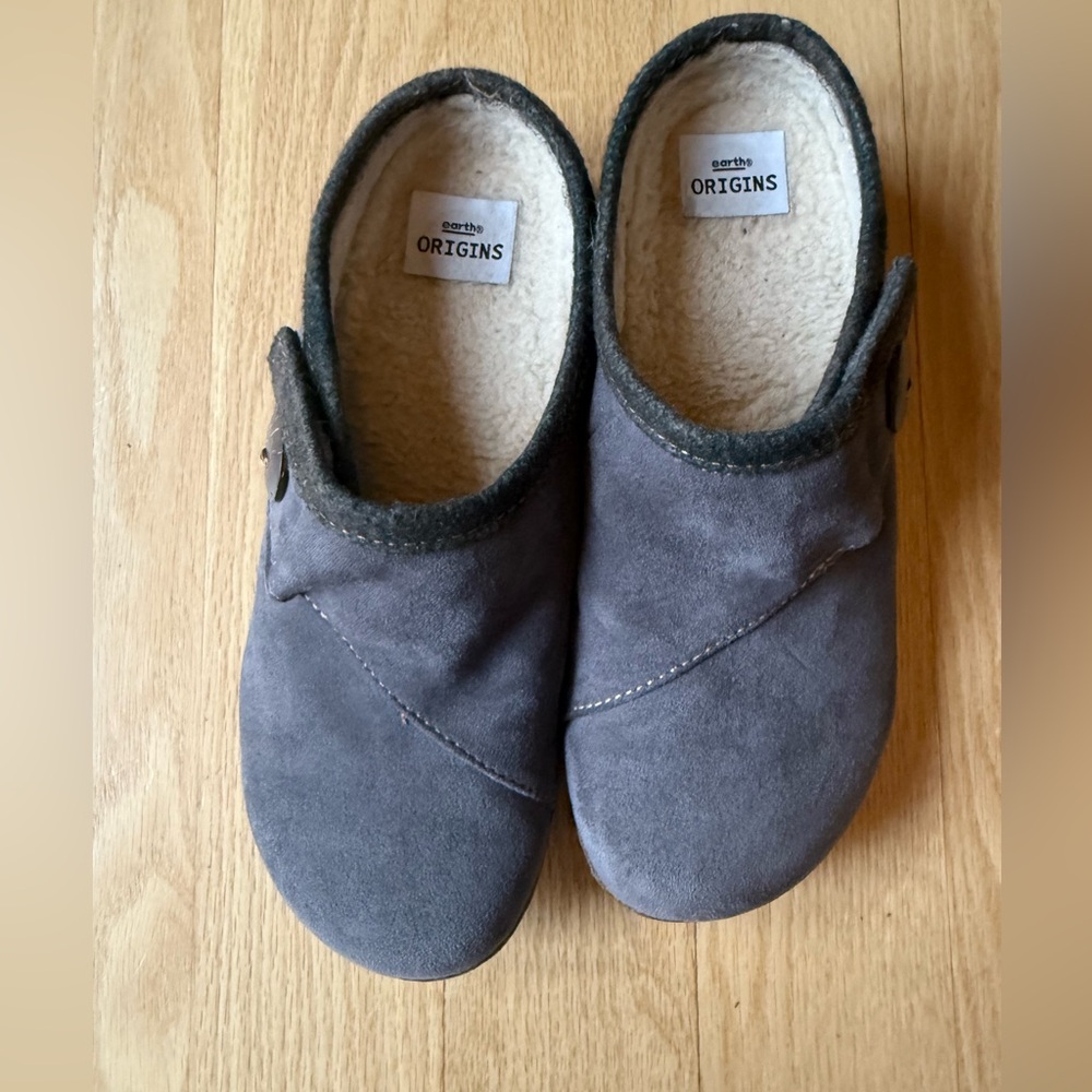EARTH ORIGINS Shoes Women’s Size 7.5 Black Janet Slip On Comfort Clogs Slides
